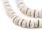 The Bead Chest Brass-Inlaid White Bone Mala Beads (10mm): Nepal Spacers Buddhist Tibetan Prayer Beads